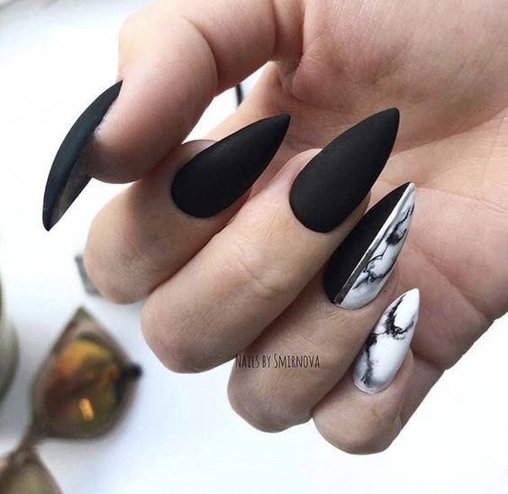 Awesome Black Almond Matte Nail Designs To Inspire You