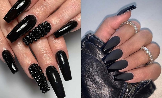 Black Acrylic Nails You Need To Try Immediately