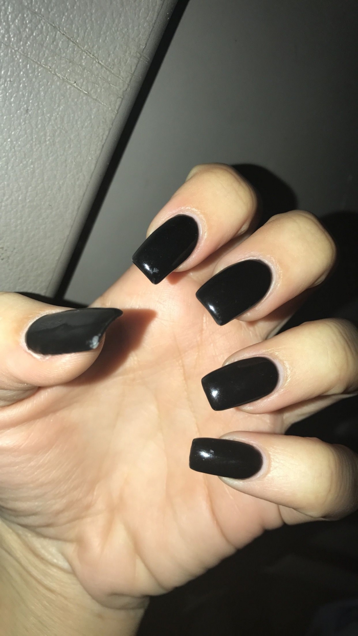 Black Square Nails