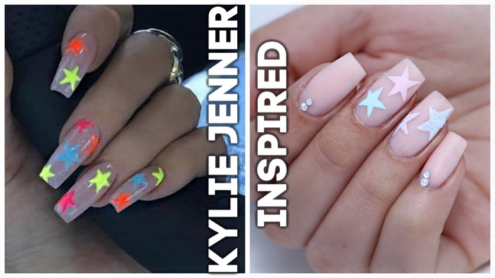 Kylie Jenner Star Nail Art Design