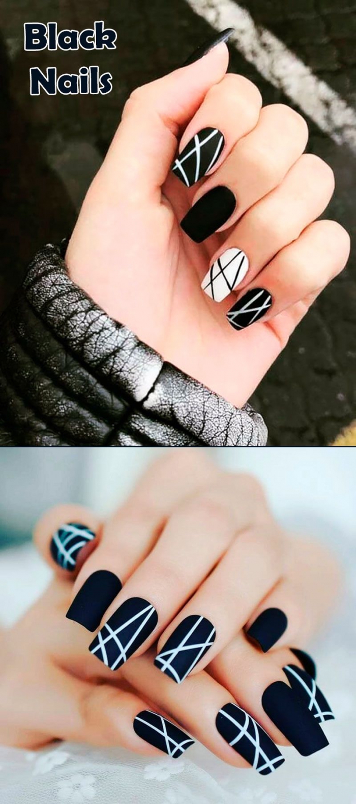 Most Beautiful Black Nails For All Year