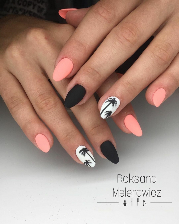 Alternating Colors Of Pink Black And White