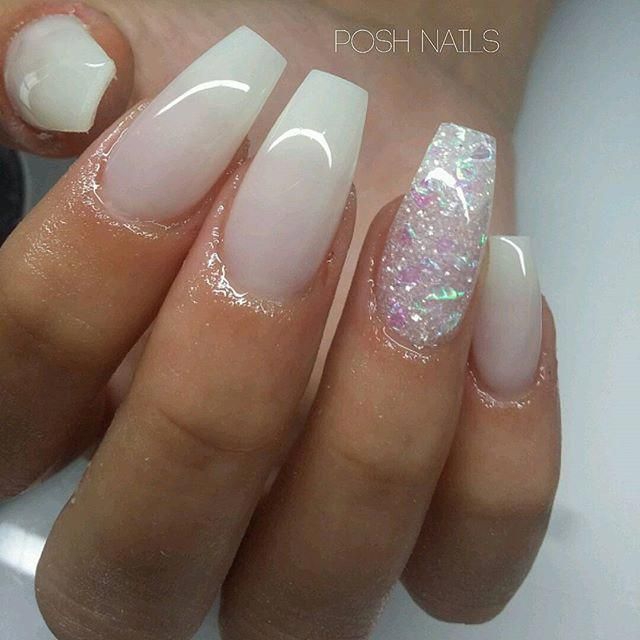 51 White Nails With Glitter Ideas – Nails Design Ideas