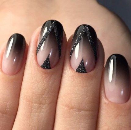 Stunning Black Ombre Nails