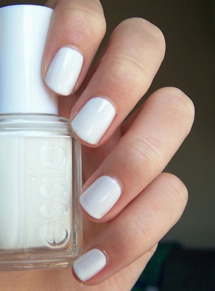 White Painted Nails