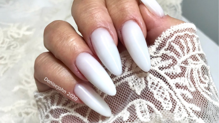 Milky White Gel Nails