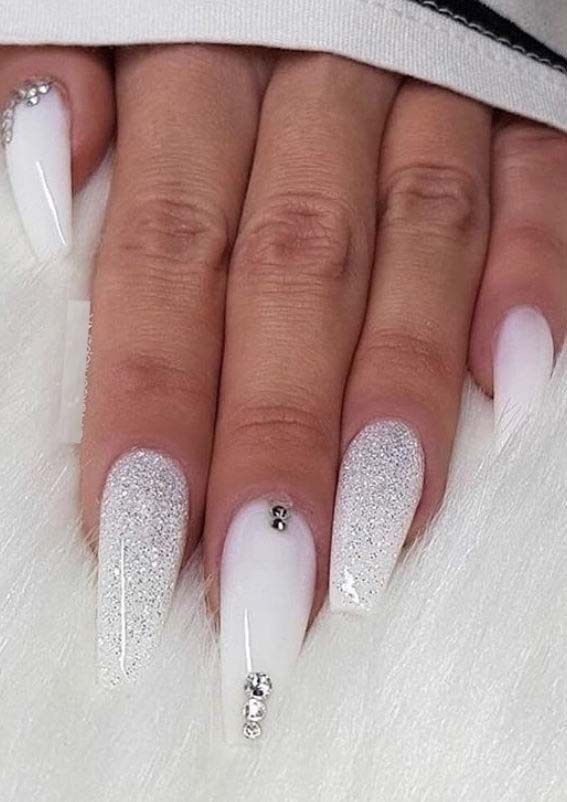 Beautiful White Nails