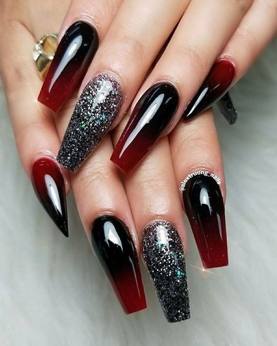 Acrylic Nails Red Black – Nails Design Ideas