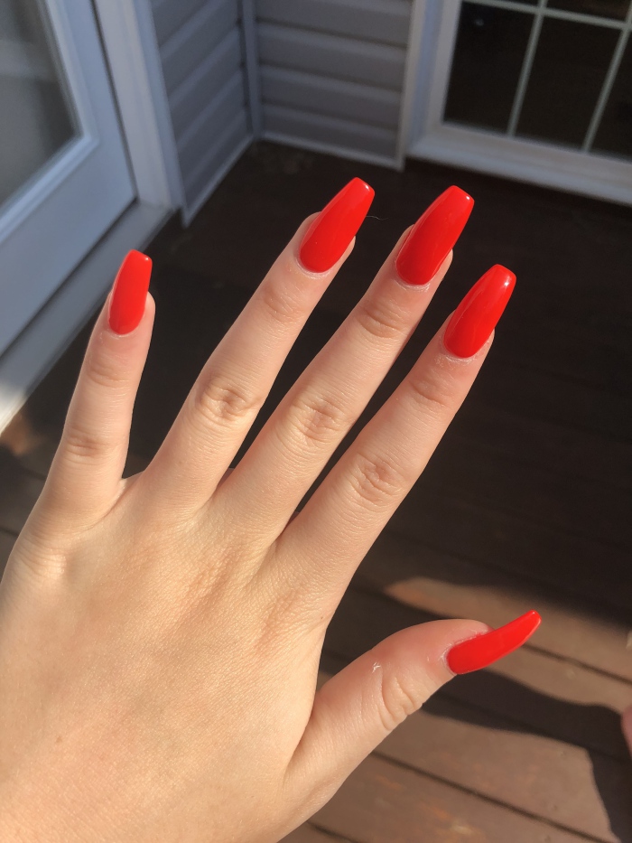Red Orange Nails