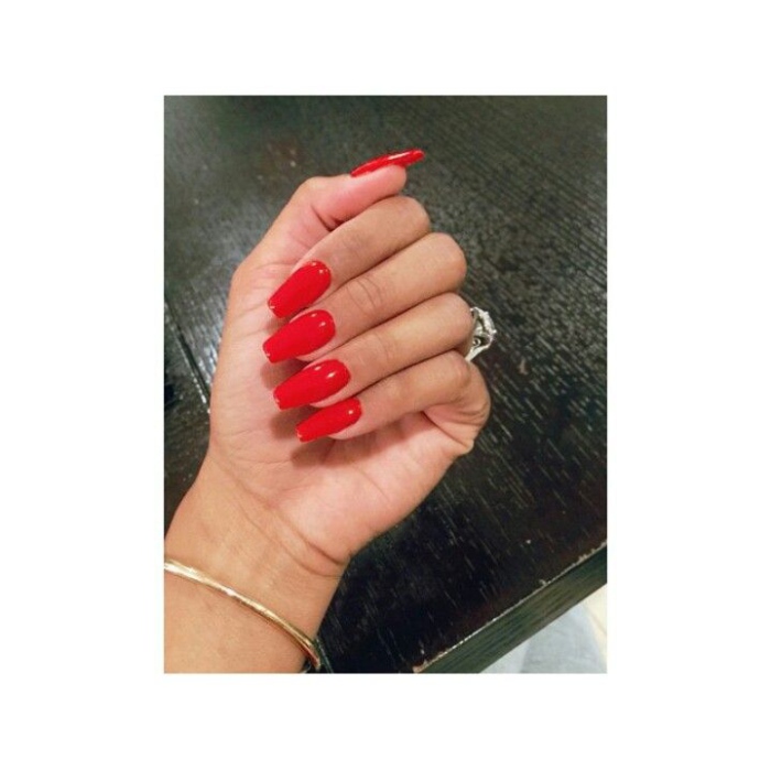 Red Square Nails