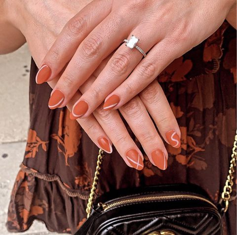 Orange Rustic Nails