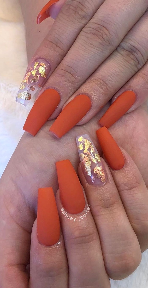 Burnt Orange Fall Nails