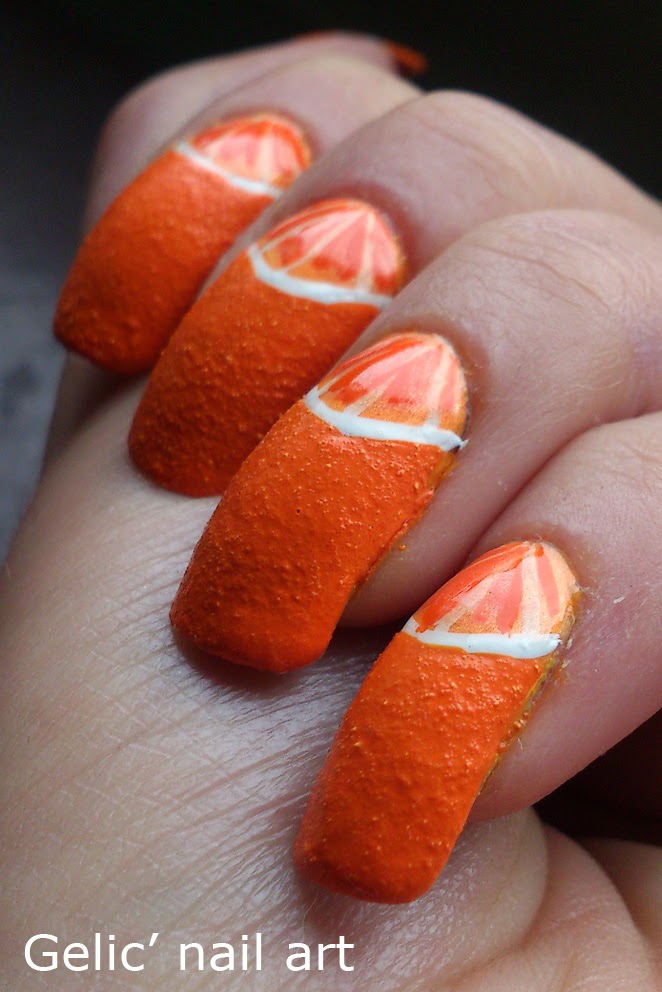 Gelic Nail Art Dc Day Inspired By Orange Orange Fruit