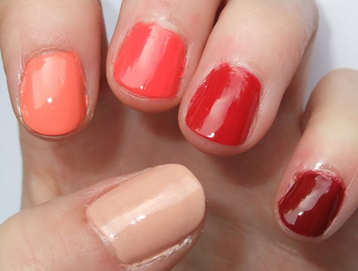 Gretalrabbit Writes Nail Of The Day An Orangered Ombre
