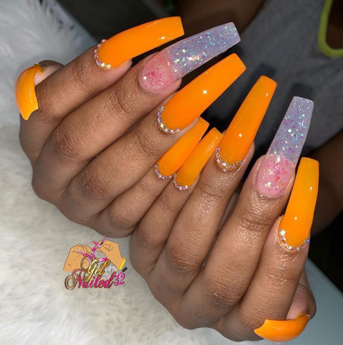 Natali On Instagram Suns Out By Madamglam Orangenails