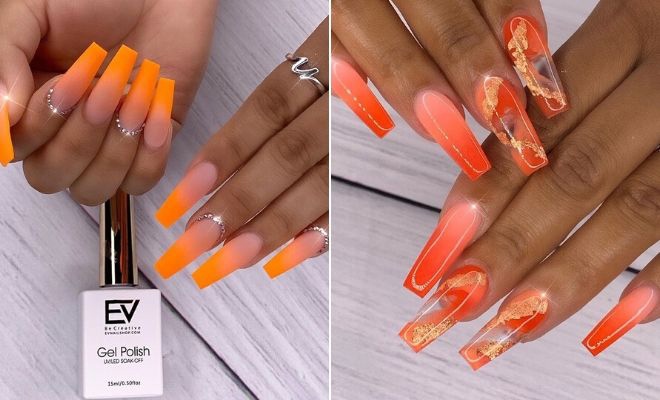 Neon Orange Nails And Ideas For Summer