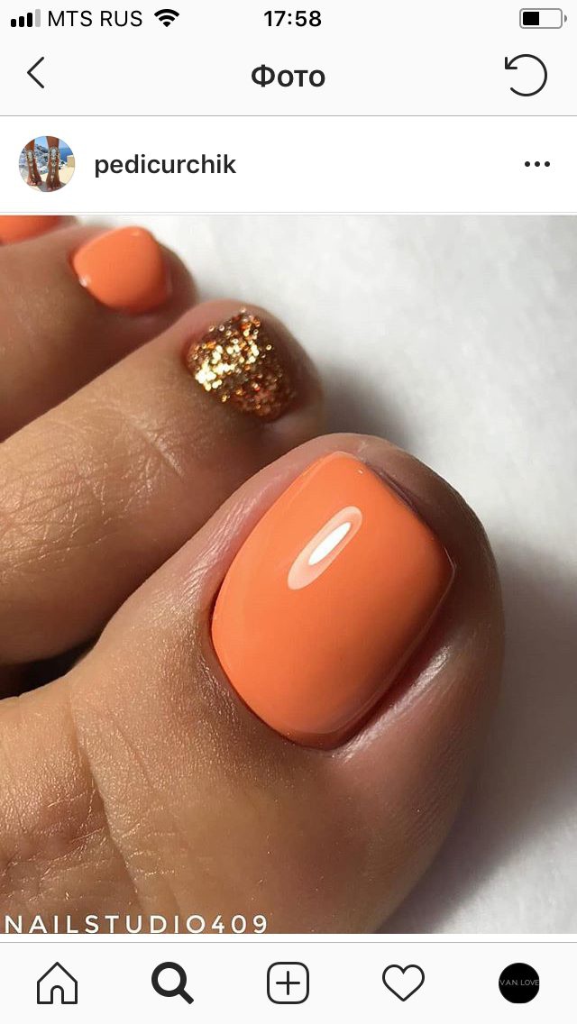 Orange And Gold Toes Are So Pretty Tongueandhealth In