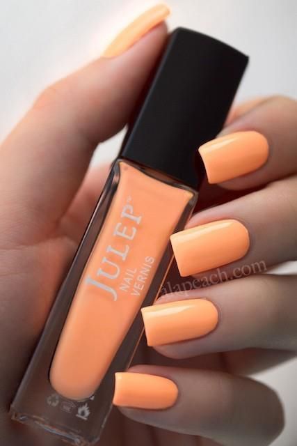 Orange Pastel Nails This Is Such A Pretty Color