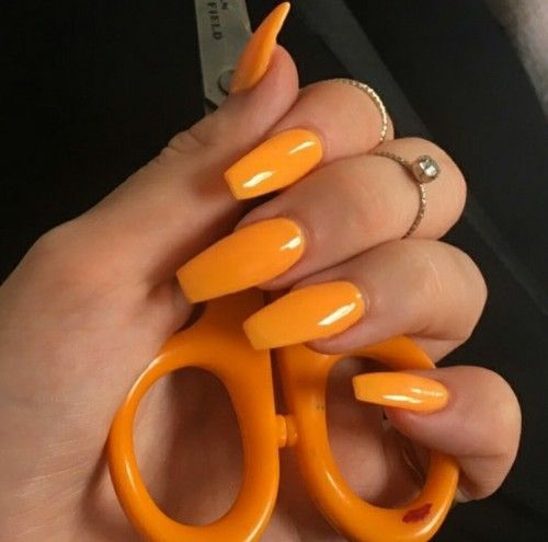 Orange Pinterest Nails