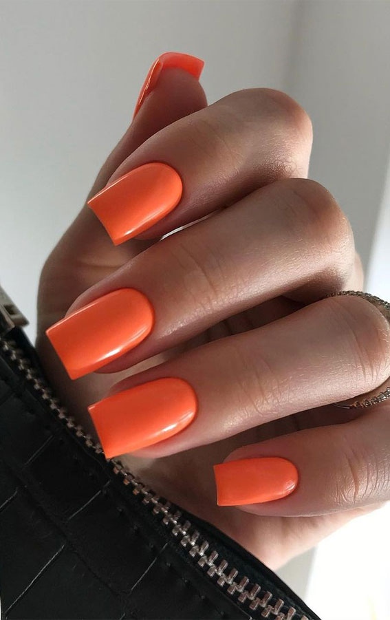 Summer Nail Designs Youll Probably Want To Wear Simple Orange Nails