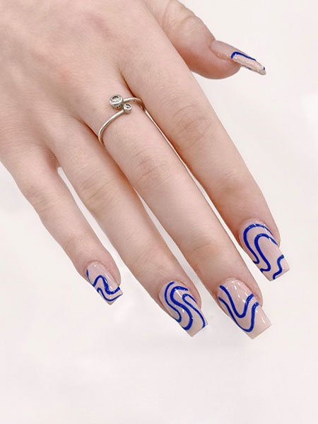 Blue Line On Nails