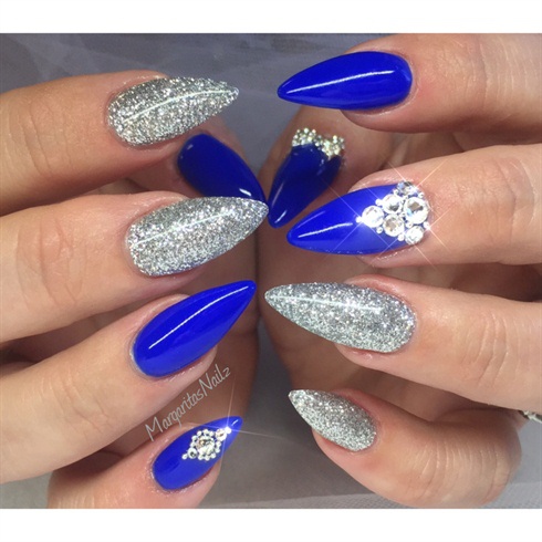 Best Blue And Silver Nail Art Design Ideas