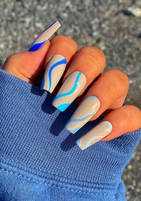 Blue Ballerina Nails For Summer Nails To Bright Your Day
