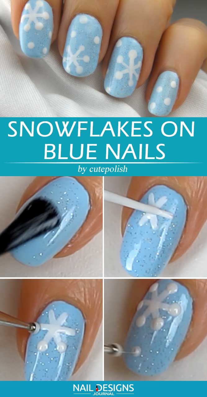 Easy Tutorials On Snowflake Nails Art