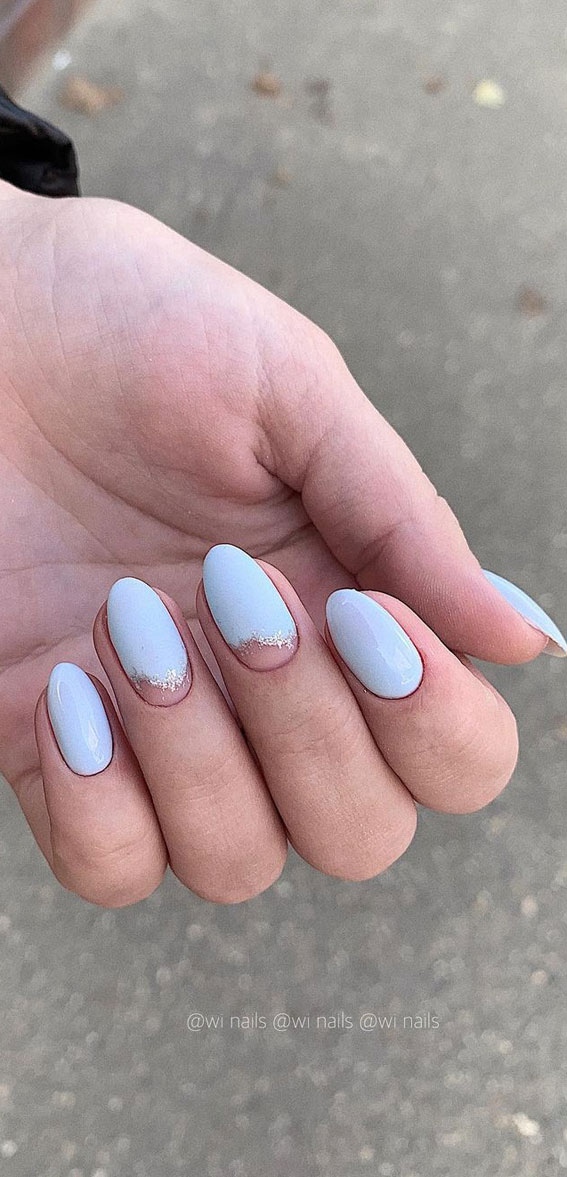 Blue Creamy Nails