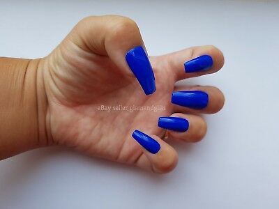 Blue Royal Acrylic Nails