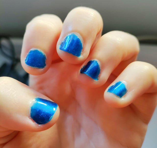 I Painted My Nails Dodger Blue For The La Dodgers Lol This