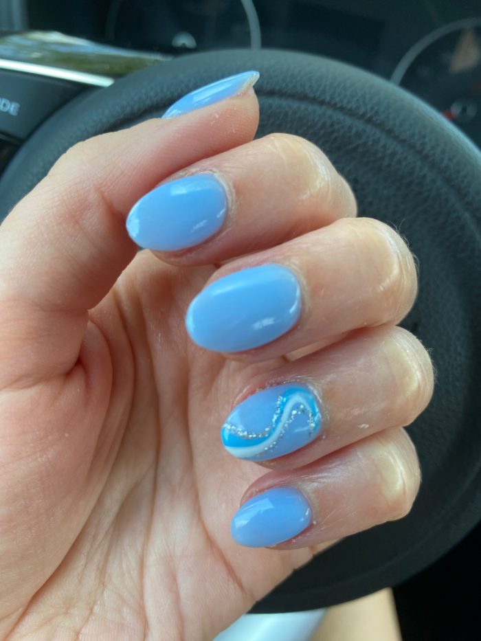 Blue Light Finger Nails