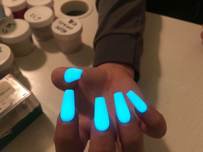 Nail Ideas Blue Glow In The Dark Nails