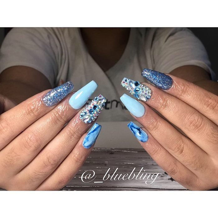 Ocean Blue Nails