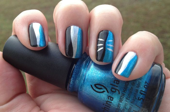 Blue Carolina Nails