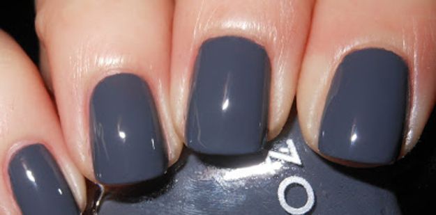 Blue Gray Nails