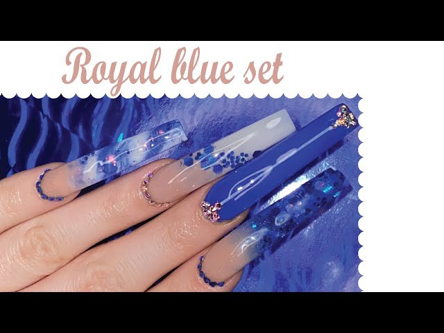 Blue Ombre Royal Nails