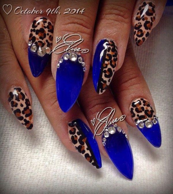 Stylish Leopard And Cheetah Nail Designs