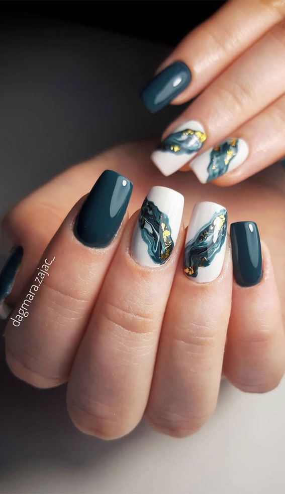 Stylish Nail Art Designs That Pretty From Every Angle Deep Green