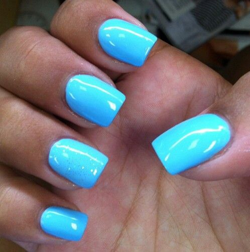 Blue Bright Nails