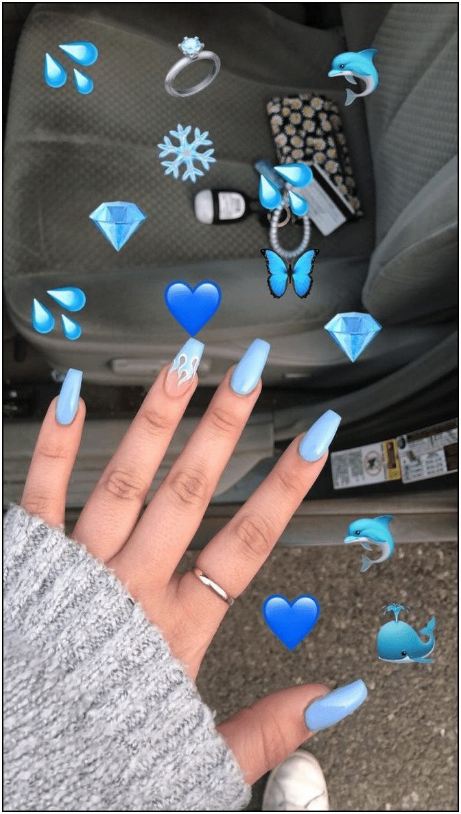 Try The Blue Acrylic Nail Designs For A Whole Stunning And Elegant