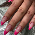 Pinks French Almond Nails