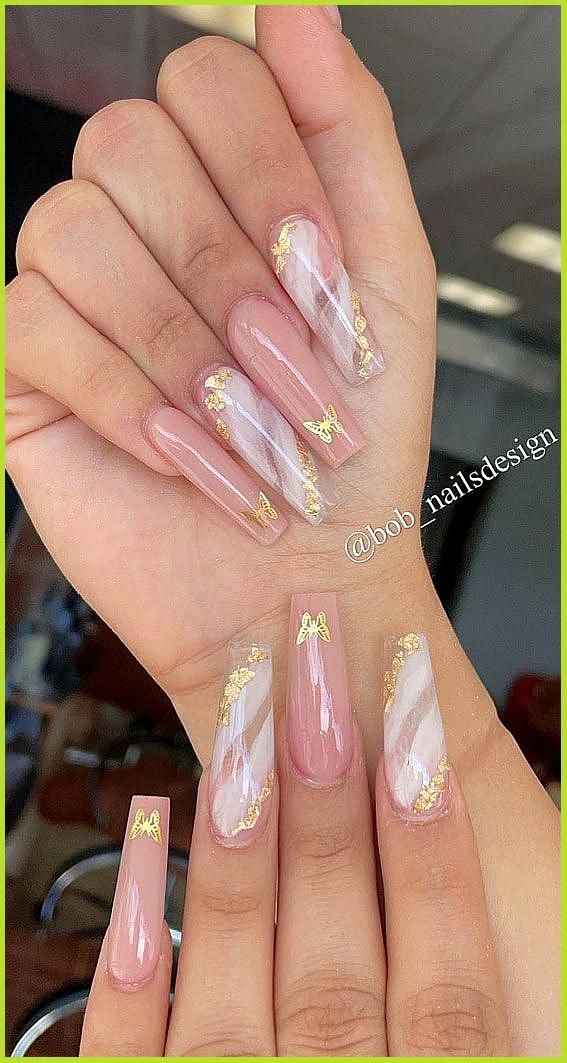 Way To Wear Stylish Nails Pink And Marble Nails