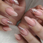 Pinks Glitter Nails